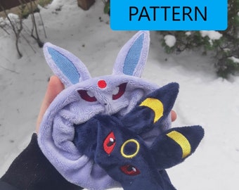 ITH Machine Embroidery PATTERN: Nerdy Scrunchers, Psychic and Dark Cat hair elastics