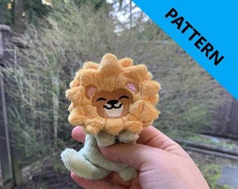 Machine Embroidery ITH Plush Pattern: Flower Lion
