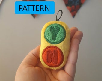 ITH Machine Embroidery PATTERN: Yes No Button!