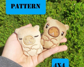 ITH Machine Embroidery Plush Pattern- Sleepy and Chill Capybara