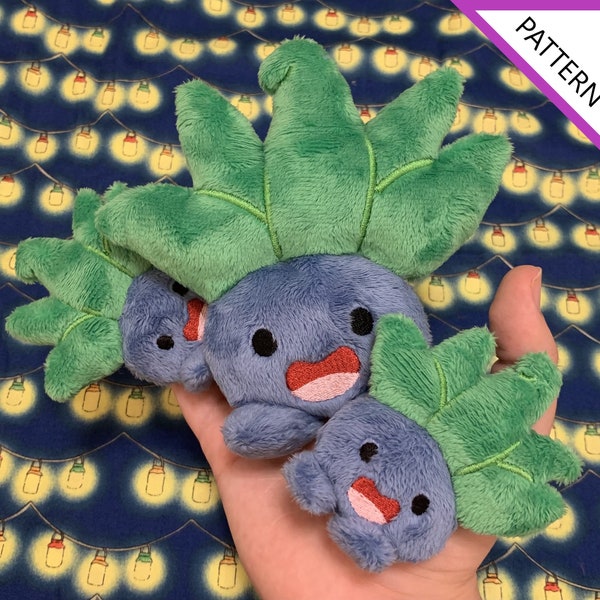 ITH Embroidery Pattern - radish, blueberry with feet