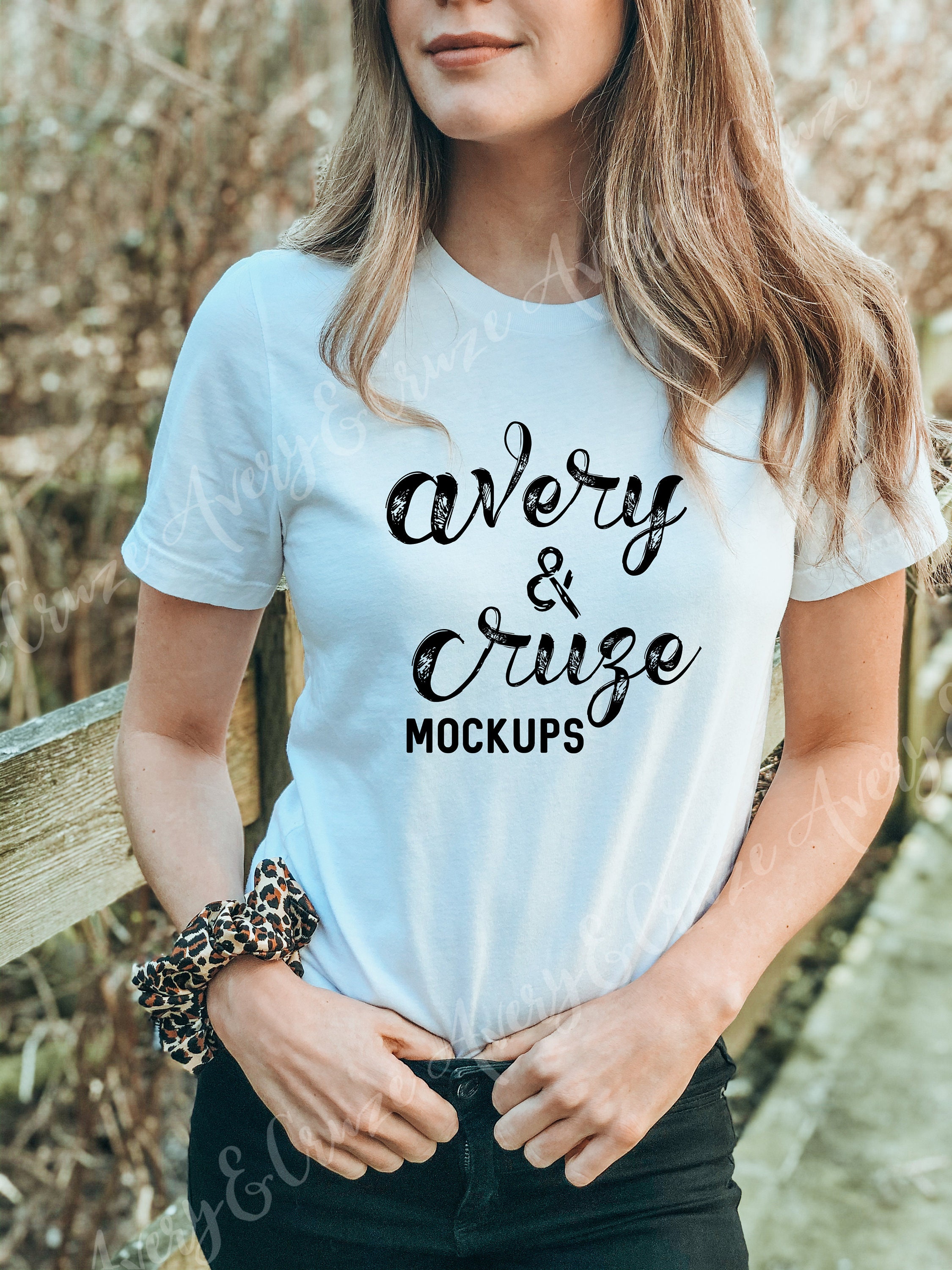 White Bella Canvas 3001 Mockup Bella Canvas Mockup Model