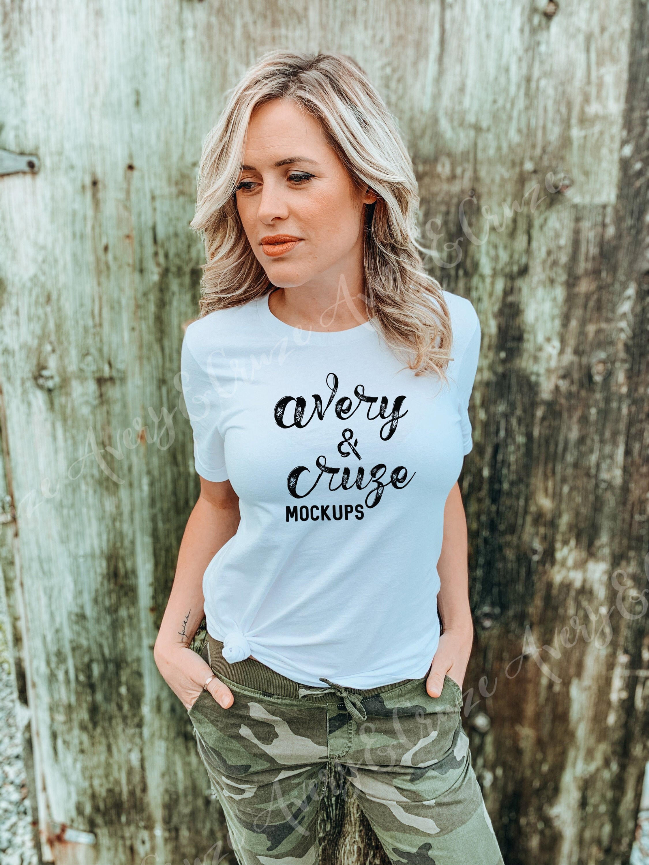 Download Bella and Canvas 3001 Mockup White T-shirt Mockup Cute ...