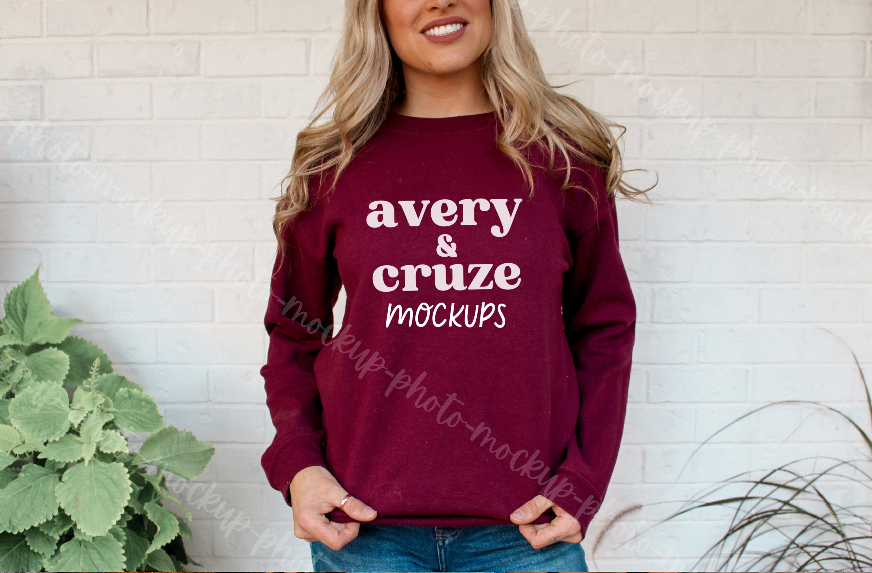 Maroon Crewneck - Etsy