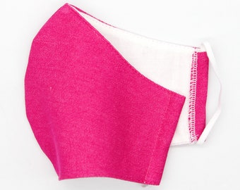 Mascarilla de algodón lavable rosa