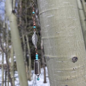 sɪɴɢʟᴇ ᴊɪɴɢʟᴇs • Loose Leaf • Upcycled Bullet Shell Casing Mini Wind Chime