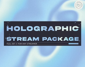 Holograficzny pakiet transmisji na Twitchu inspirowany KDA | Grafika streamera | Streamer | Estetyka | Nakładka | Ekran | Fajny