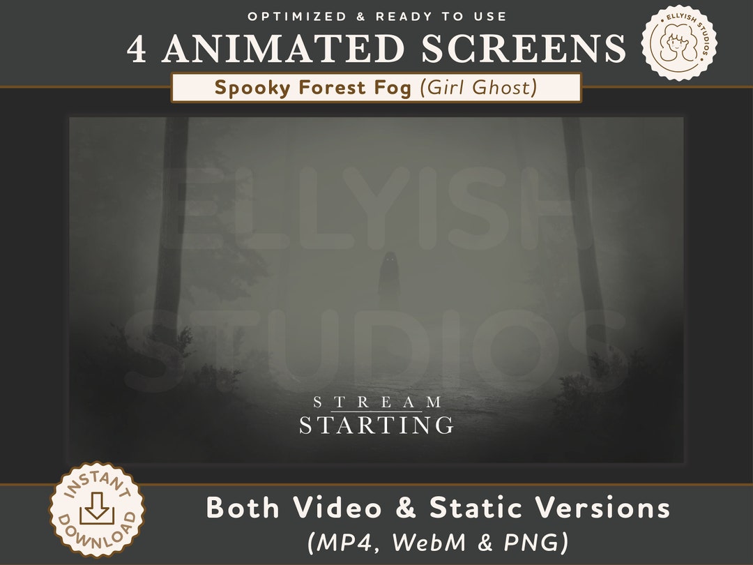 4 ANIMATED Spooky Stream Screens | Horror Scary Halloween | Girl Ghost ...
