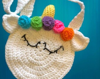 Crochet Unicorn Purse