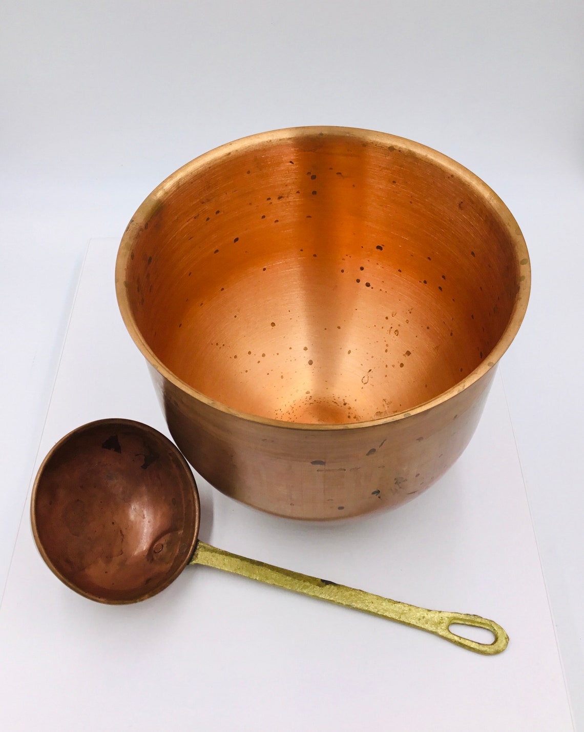 French Copper Chocolate/candy Pot With Ladle Etsy