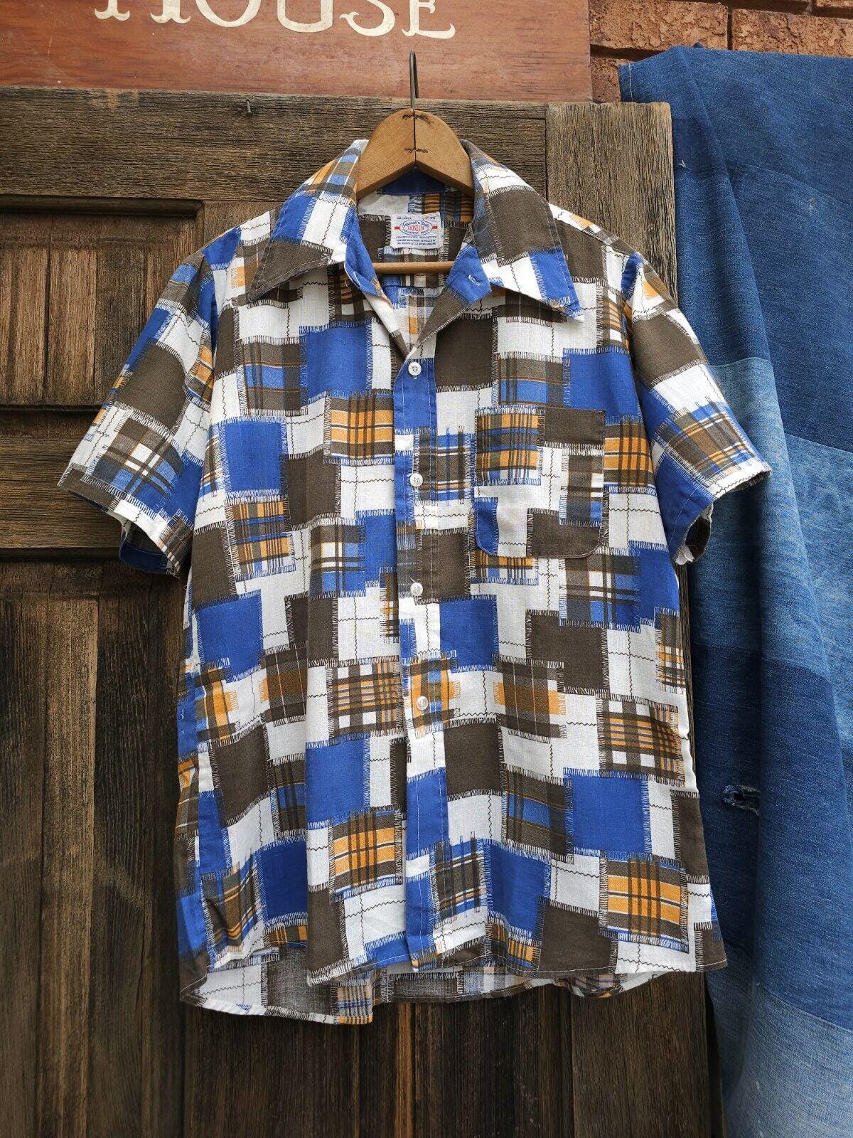 60’s Tapered’n’DONLIN Shirt VTG 60s Donlin Tapered 'n Tails Button Shirt Sz M Silver