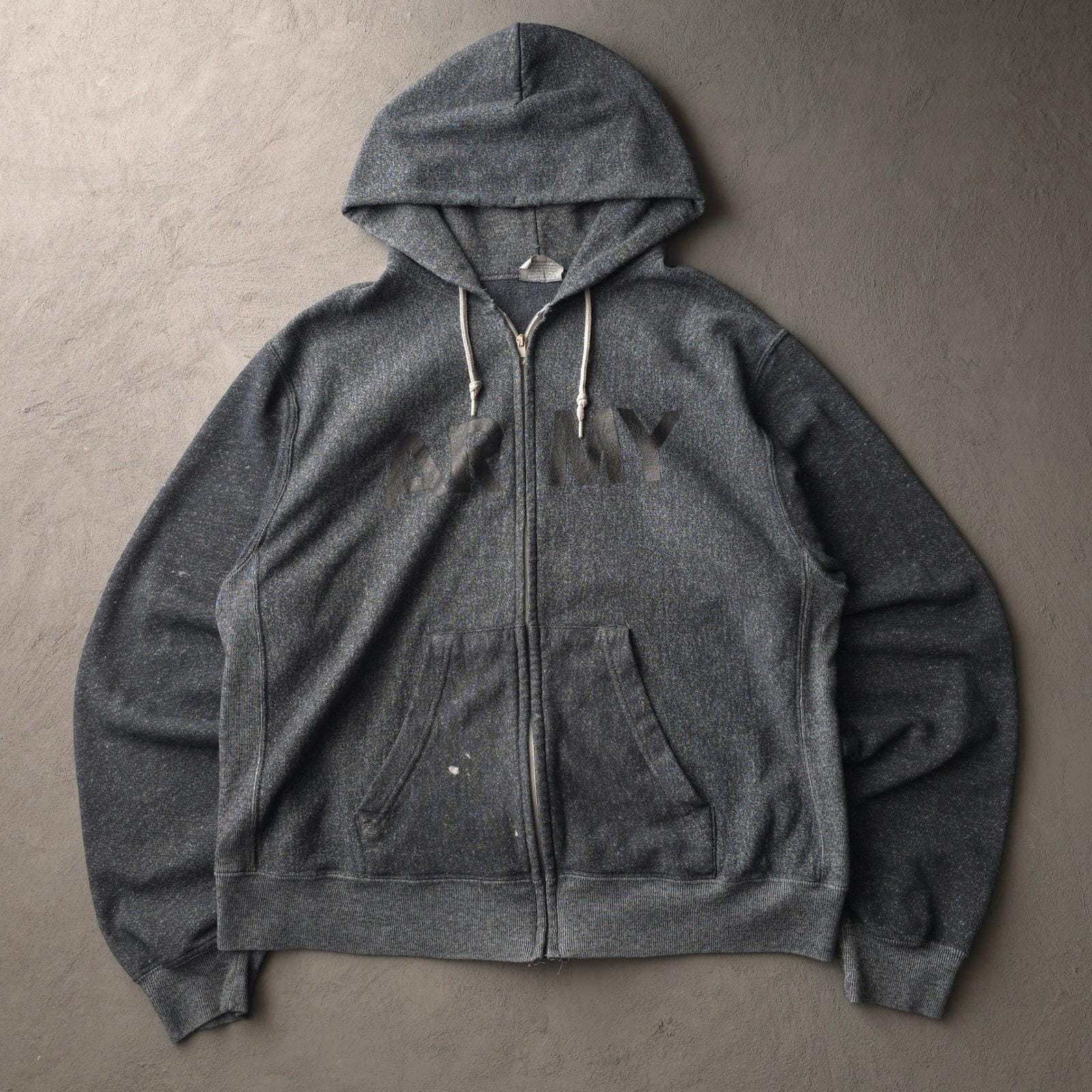 usa vintage e&w /プルオーバーパーカー グレー size:M Gray Zip up Hoodie Vintage - Etsy