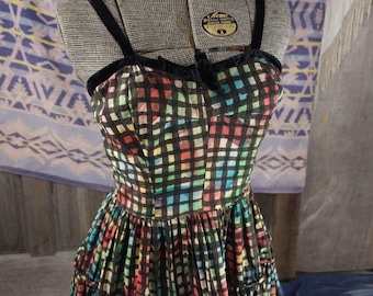 Vintage 1950er Jahre It's A Jor'elle Model Rockabilly Kleid Made In Mexico Damen Sml