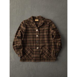 Vintage 1950er Jahre Pendleton Wolle karierte 49er Jacke Damen Rockabilly Classic L Bild 13