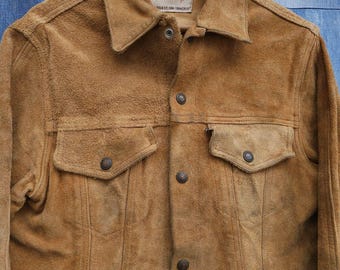Vintage 1960s Levi's Big E Split Cowhide Suede Trucker