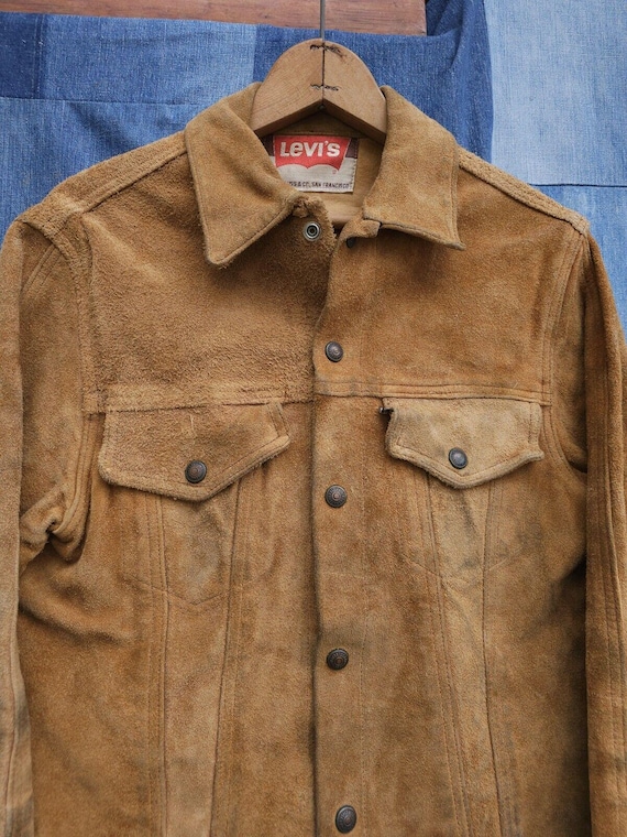 Vintage 1960s Levi's Big E Split Cowhide Suede Trucker