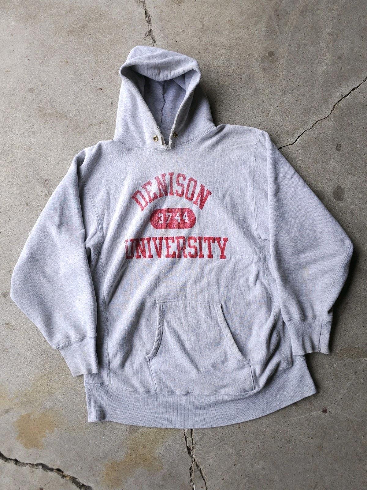 トップス 80s CHAMPION REVERSE WEAVE HOODIE USA XL Vintage 80s Champion Reverse Weave Hoodie Made in USA Flint