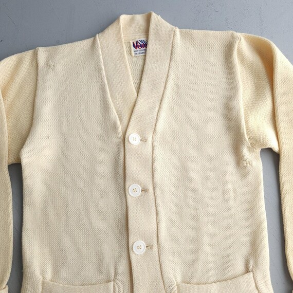 Vintage 1960s Venus Knitting Mills Wool Varsity Cardigan Sweater