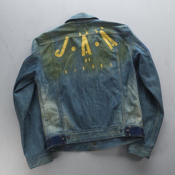 Vintage 2000s JAA of Diesel Denim Snap Jacket Western L - Etsy