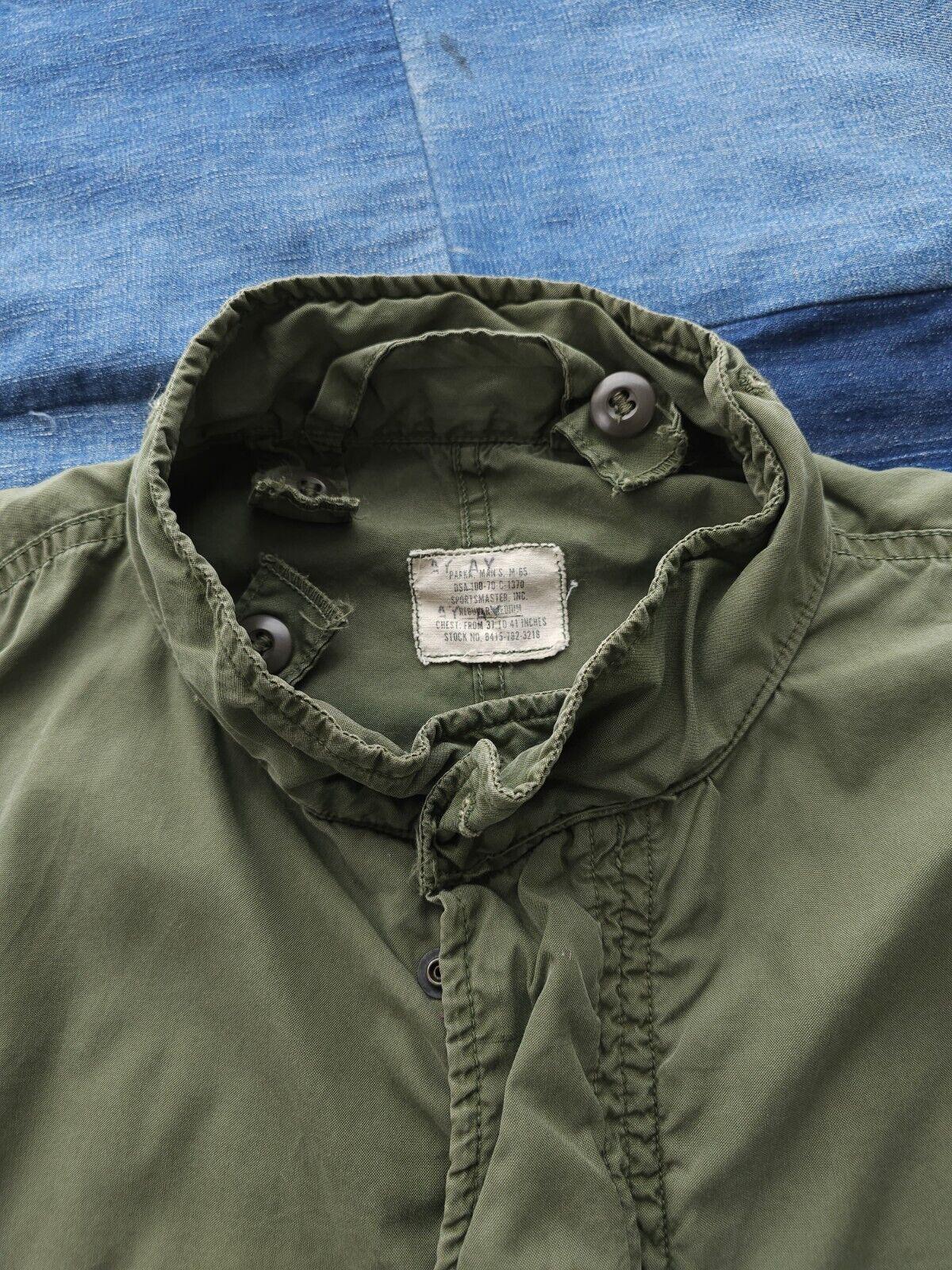 Vintage 1970s US Army M-65 Fishtail Parka Shell Jacket