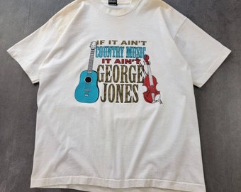 Vintage 1995 Wenn es nicht Country Musik ist, ist es George Jones No Show T-Shirt XL