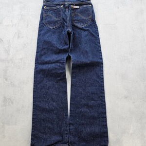 Vintage 1970s 80s US Top Deadstock Indigo Blau Denim Jeans Bootcut Jugend 25 W Bild 1