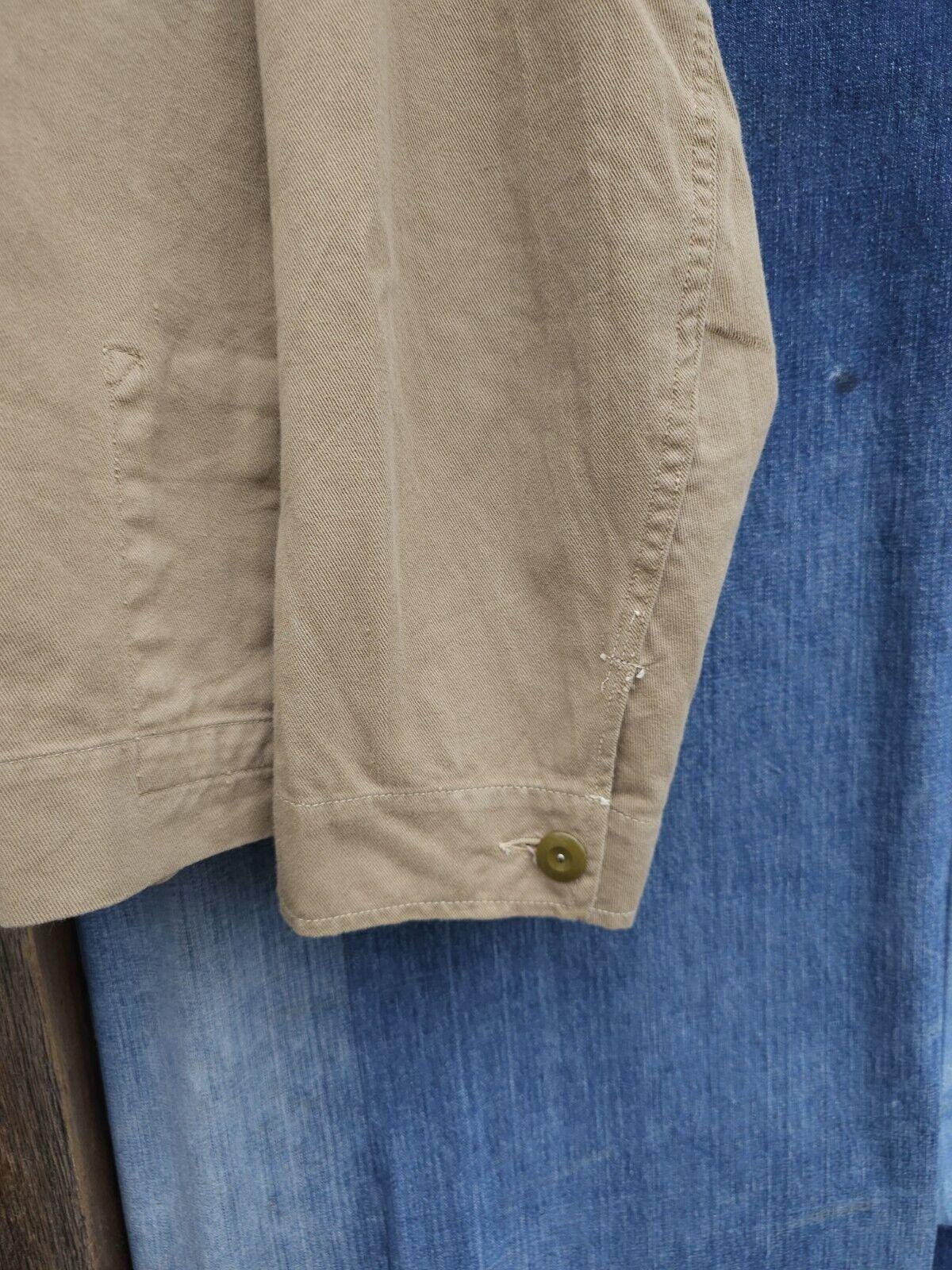 Vintage 1940s WW2 British Army Khaki Blouse Pullover Smock