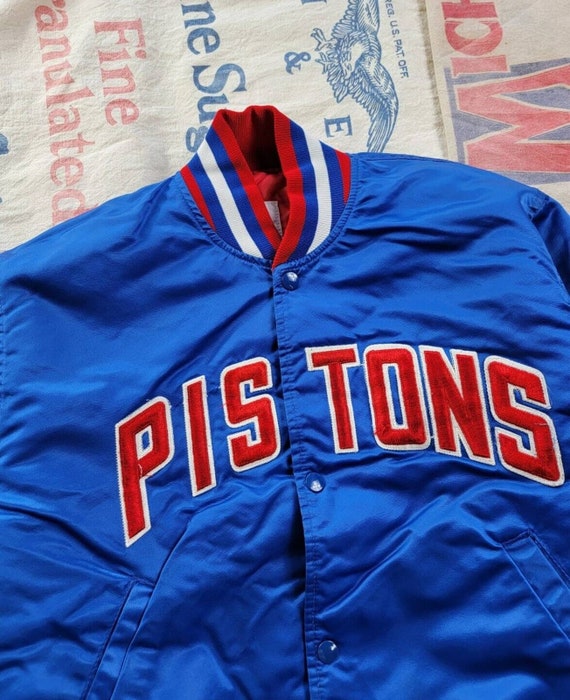 Detroit Pistons Starter Jacket Satin NBA Authenti… - image 3