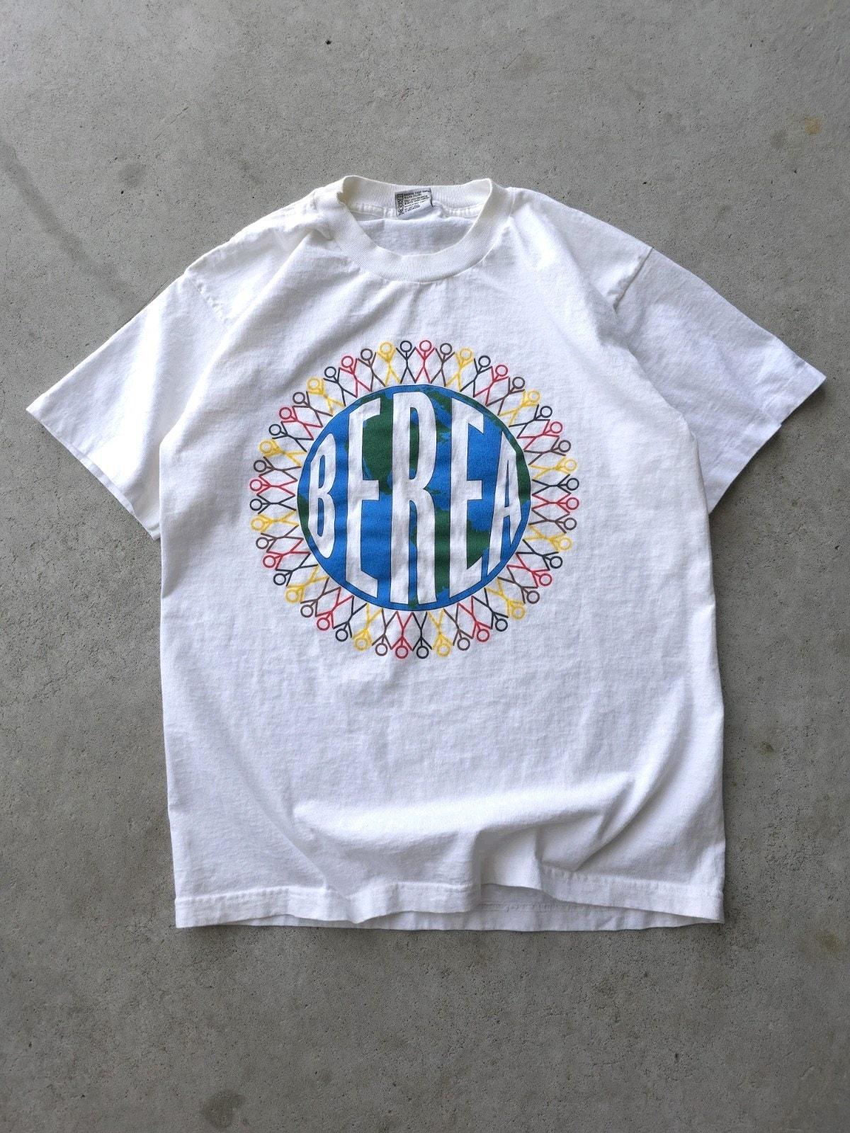 ヴィンテージ 1990年代 Berea Earth Tシャツ ホワイト コットン 