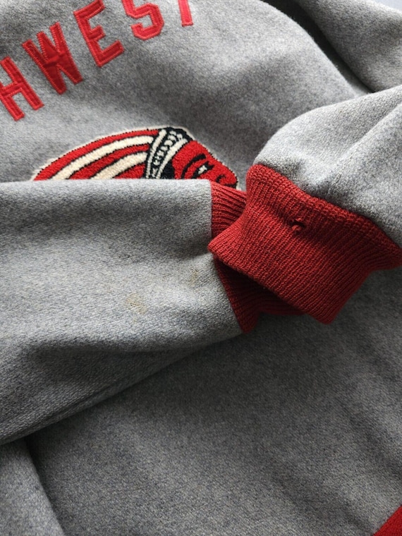 BUTWIN レッドジャケット Mサイズ Jackie刺繍 Vintage 1960s Butwin Red Grey Wool Varsity Band Jacket