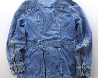 Vintage 1970s JCPENNEY Fashions Denim Safari Jacket Blue