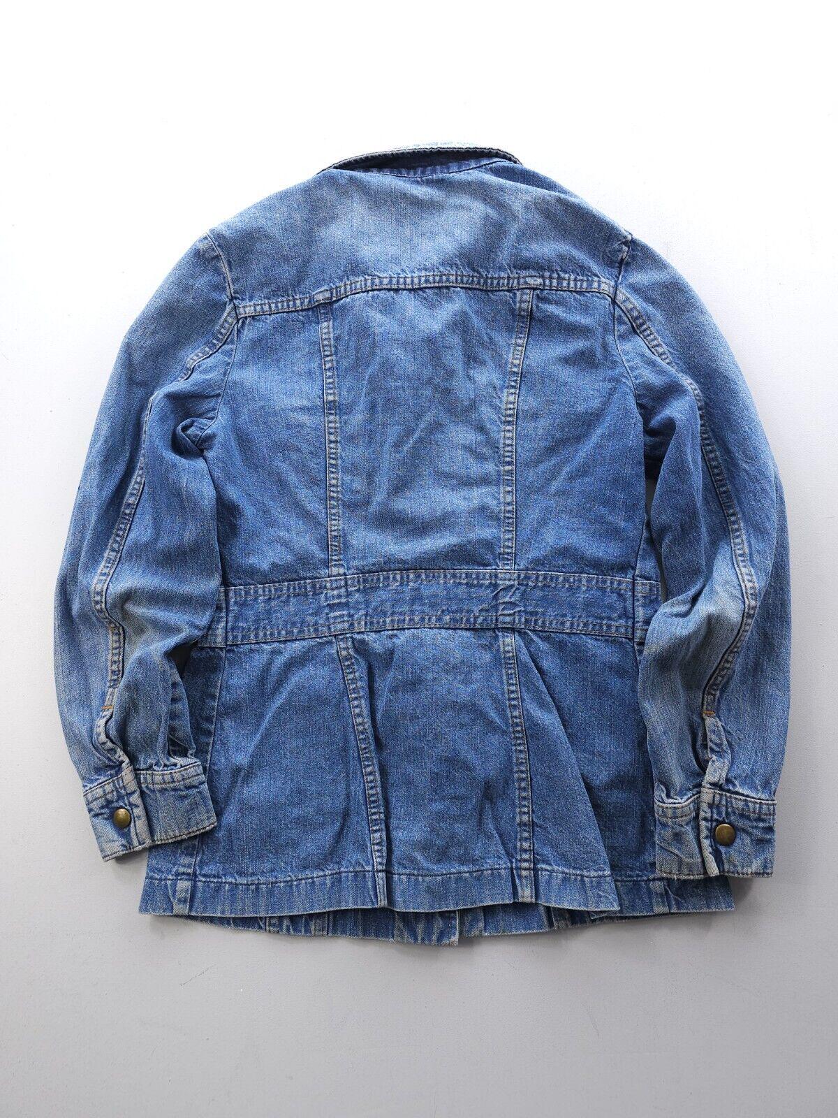 Vintage 1970s JCPENNEY Fashions Denim Safari Jacket Blue