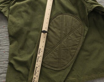 Vintage 1940s WW2 USMC HBT Shooting Jacket Green Marine Corps