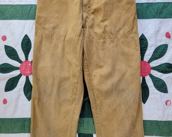 Vintage 1960s Sears Roebuck Sportswear Canvas Hunting Pants Talon Zipper sz 29