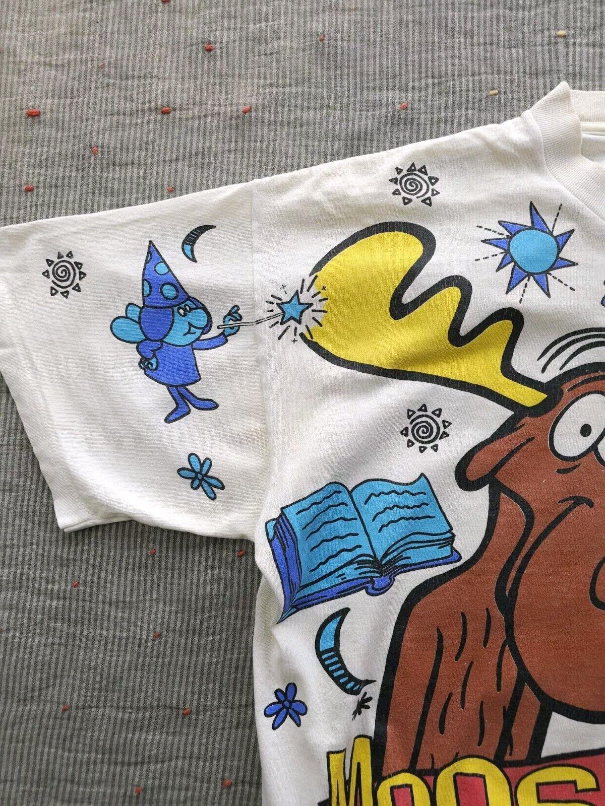 Vintage 1990s Rocky and Bullwinkle and Friends Show AOP T-shirt