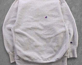 Vintage 90s Champion Reverse Weave Grey Crewneck Sweatshirt XL Made In USA