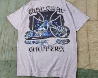 Vintage 1990s Y2K West Coast Choppers Jesse Who? Long Beach CA Grey T-shirt L