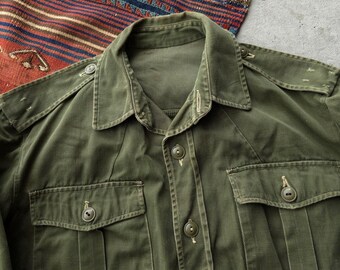 Vintage 1960s Canadian Army Bush Jacket Safari Military