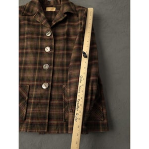 Vintage 1950er Jahre Pendleton Wolle karierte 49er Jacke Damen Rockabilly Classic L Bild 11