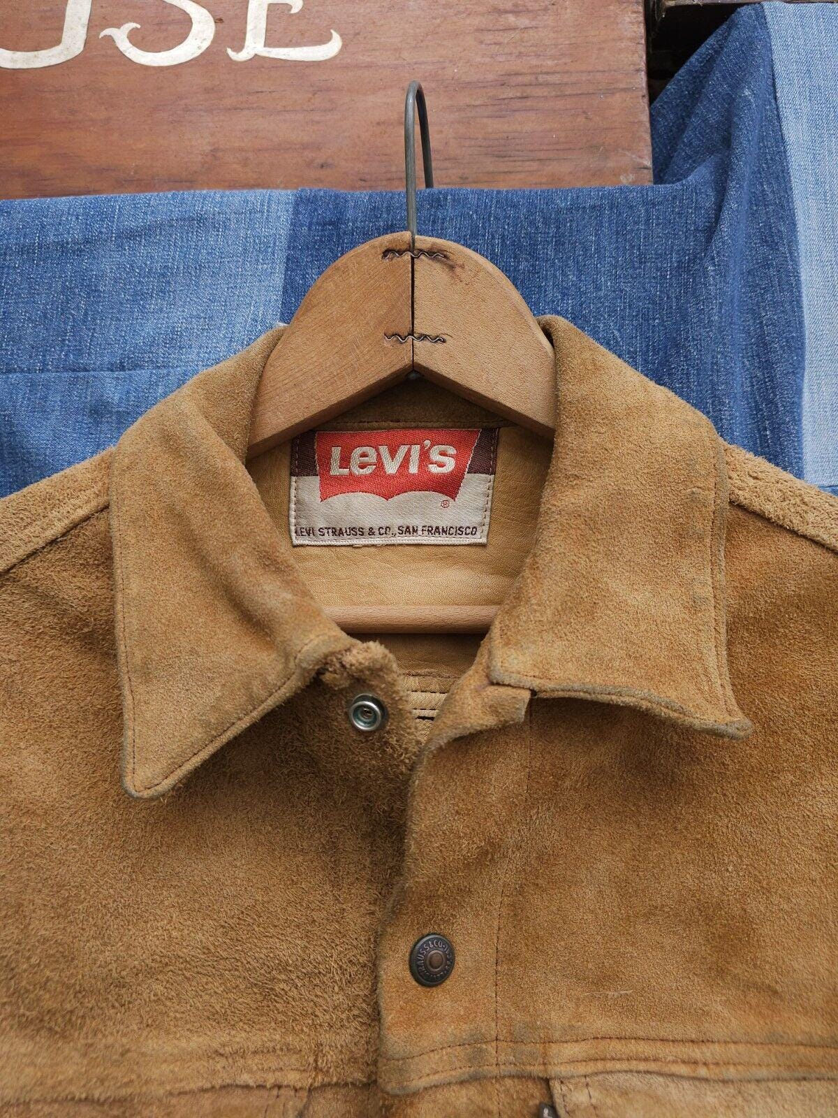 Vintage 1960s Levi's Big E Split Cowhide Suede Trucker Vintage 1960s Levi's Big E Split Cowhide Suede Trucker