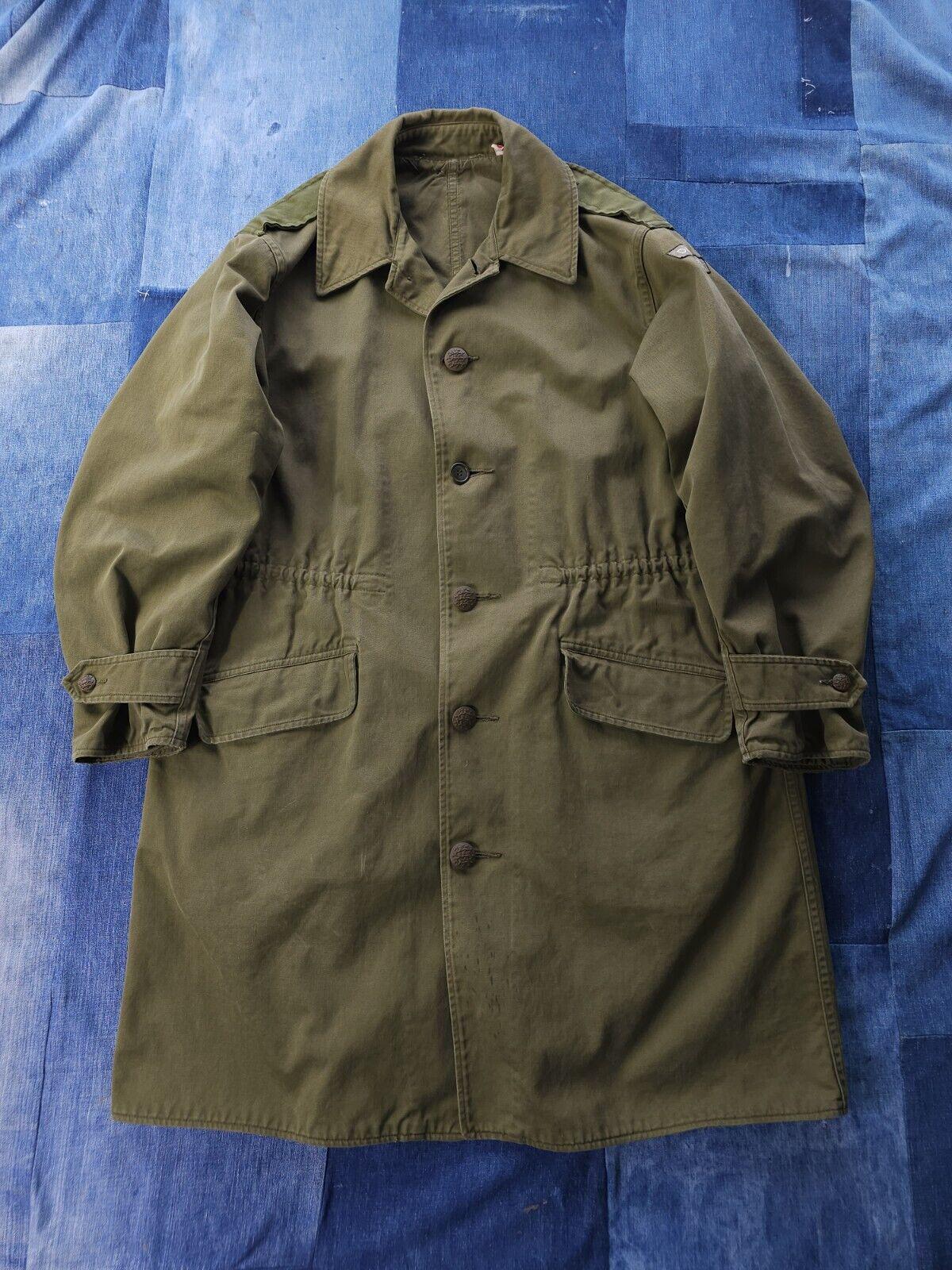 Vintage 1970s Danish Army Military Olive Green Parka Men's Size