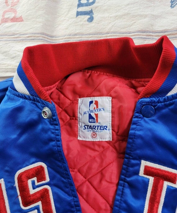 Detroit Pistons Starter Jacket Satin NBA Authenti… - image 7