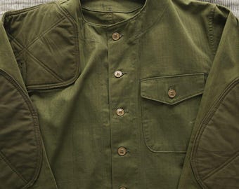 Vintage 1940s WW2 USMC HBT Shooting Jacket Green Marine Corps