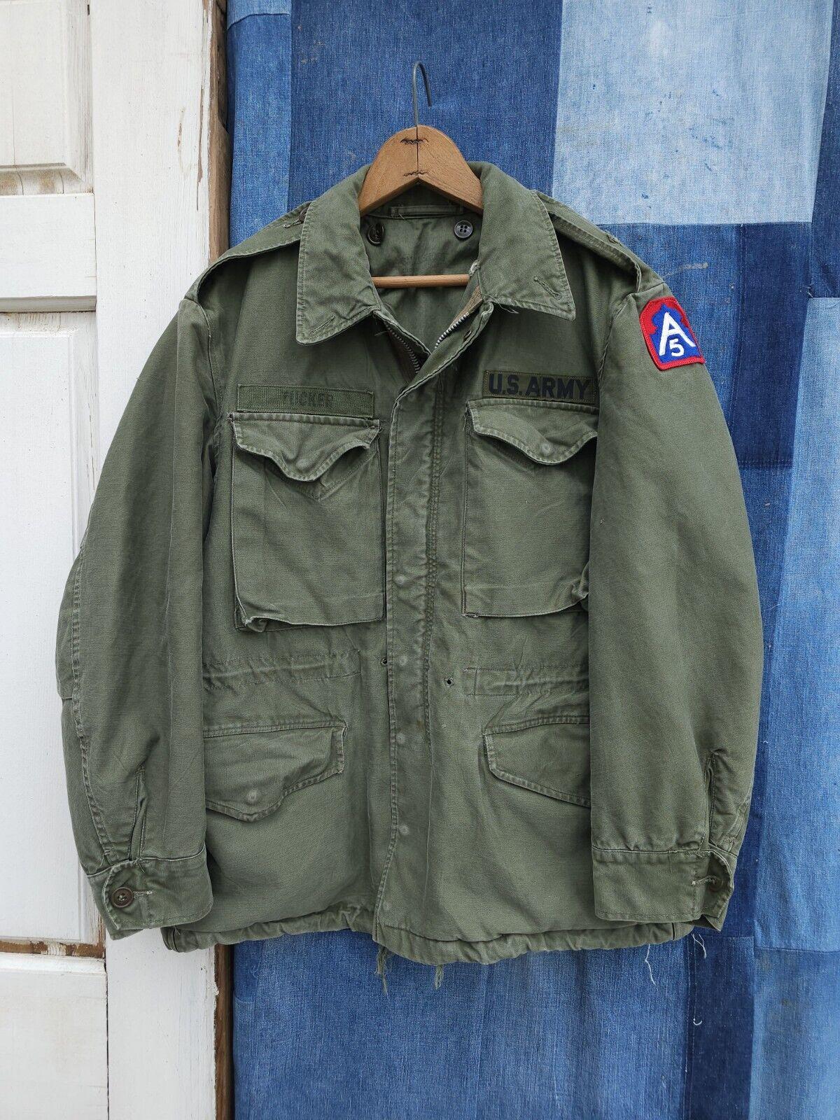 Vintage 1950s US Army M-51 Field Jacket OD Green Full-zip Vintage 1950s US Army M-51 Field Jacket OD Green Full-zip