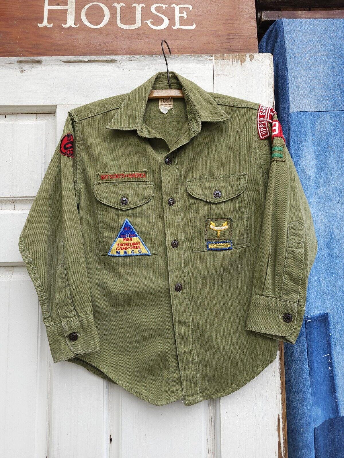 60'sビンテージ古着！アメリカ製 BOY SCOUTS OF AMERICA Vintage 1960s Boy Scouts of America BSA Sanforized Green