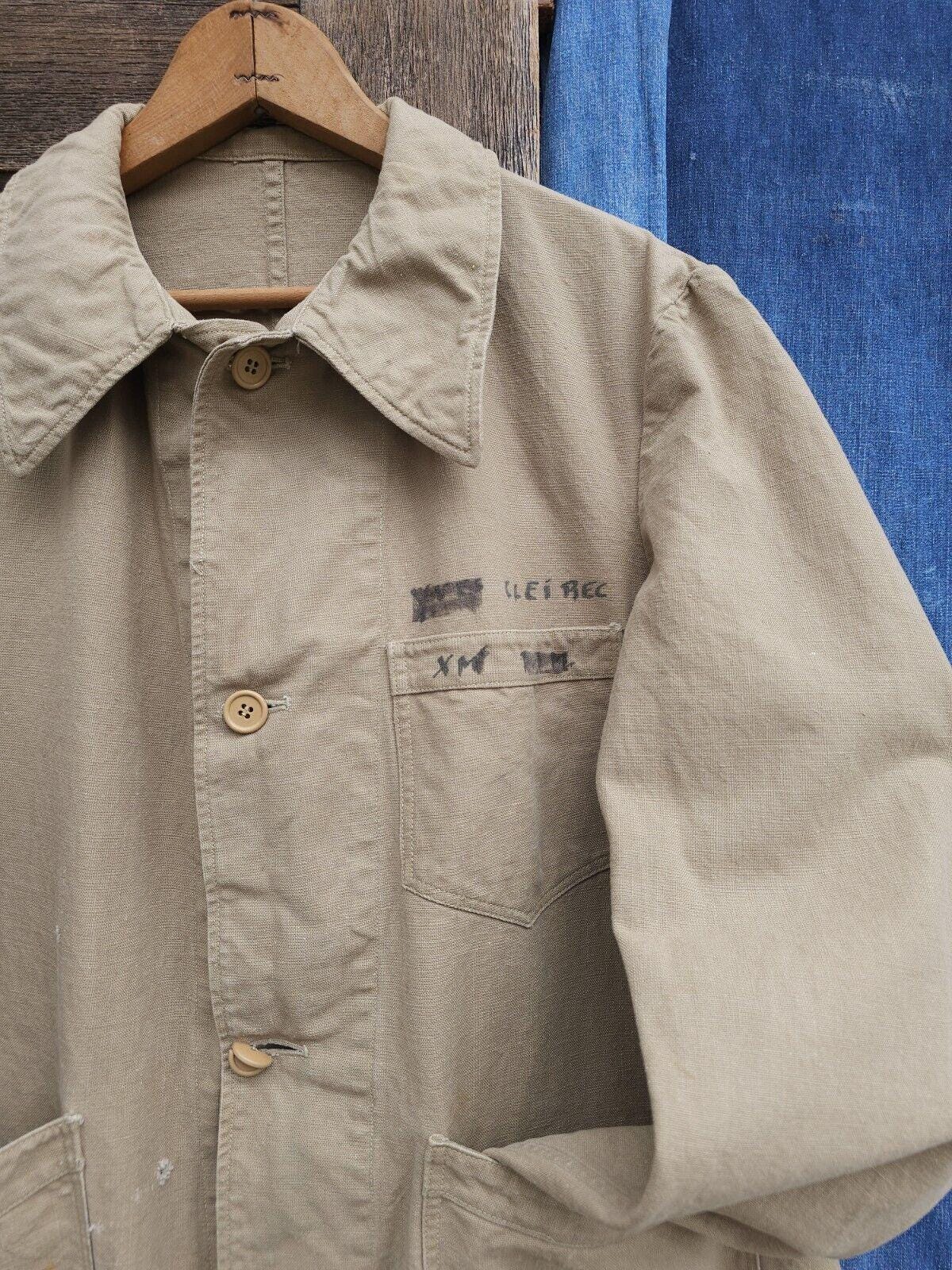 [MARGESHERWOOD] / ☆ VINTAGE WASHED WORK JACKET / beige VINTAGE WASHED SHORT WORK JACKET_beige - MARGESHERWOOD