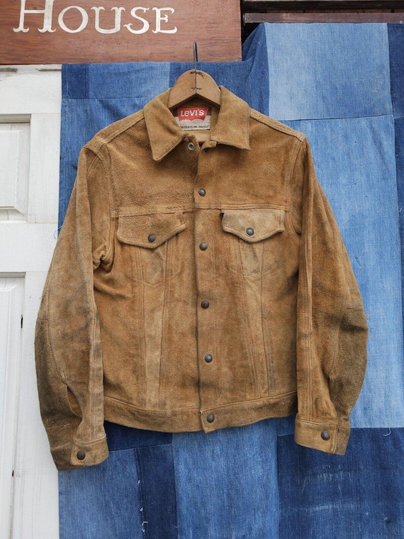 Vintage 1960s Levi's Big E Split Cowhide Suede Trucker