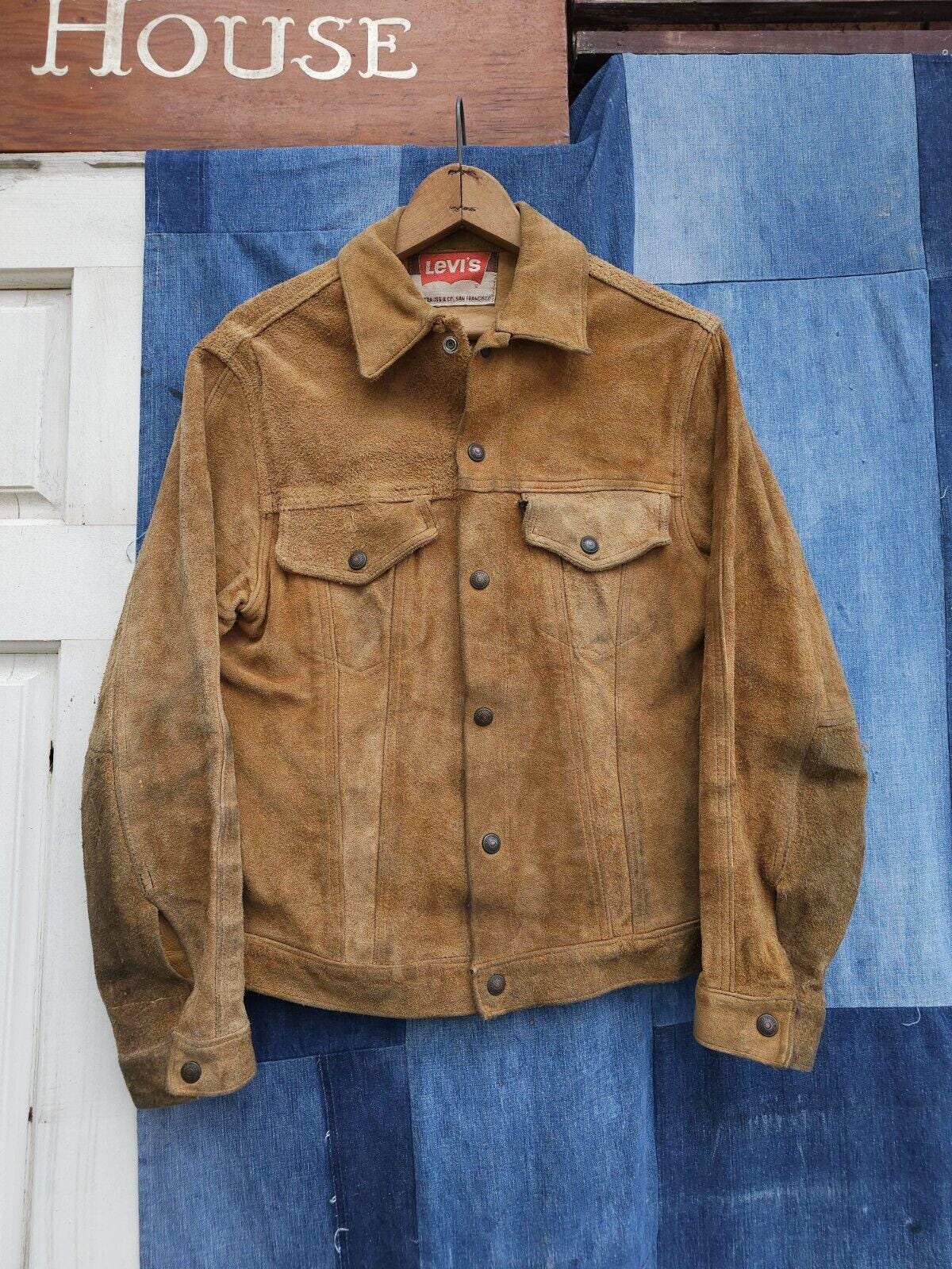 Vintage 1960s Levi's Big E Split Cowhide Suede Trucker Vintage 1960s Levi's Big E Split Cowhide Suede Trucker