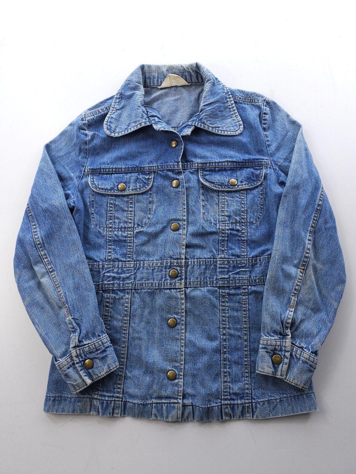 ジャケット・アウター VTG 60s 70s Denim Jacket JC.Penney? Used Vintage 1960s JC Penney Ranch Craft Denim Jacket Size S/M - Etsy