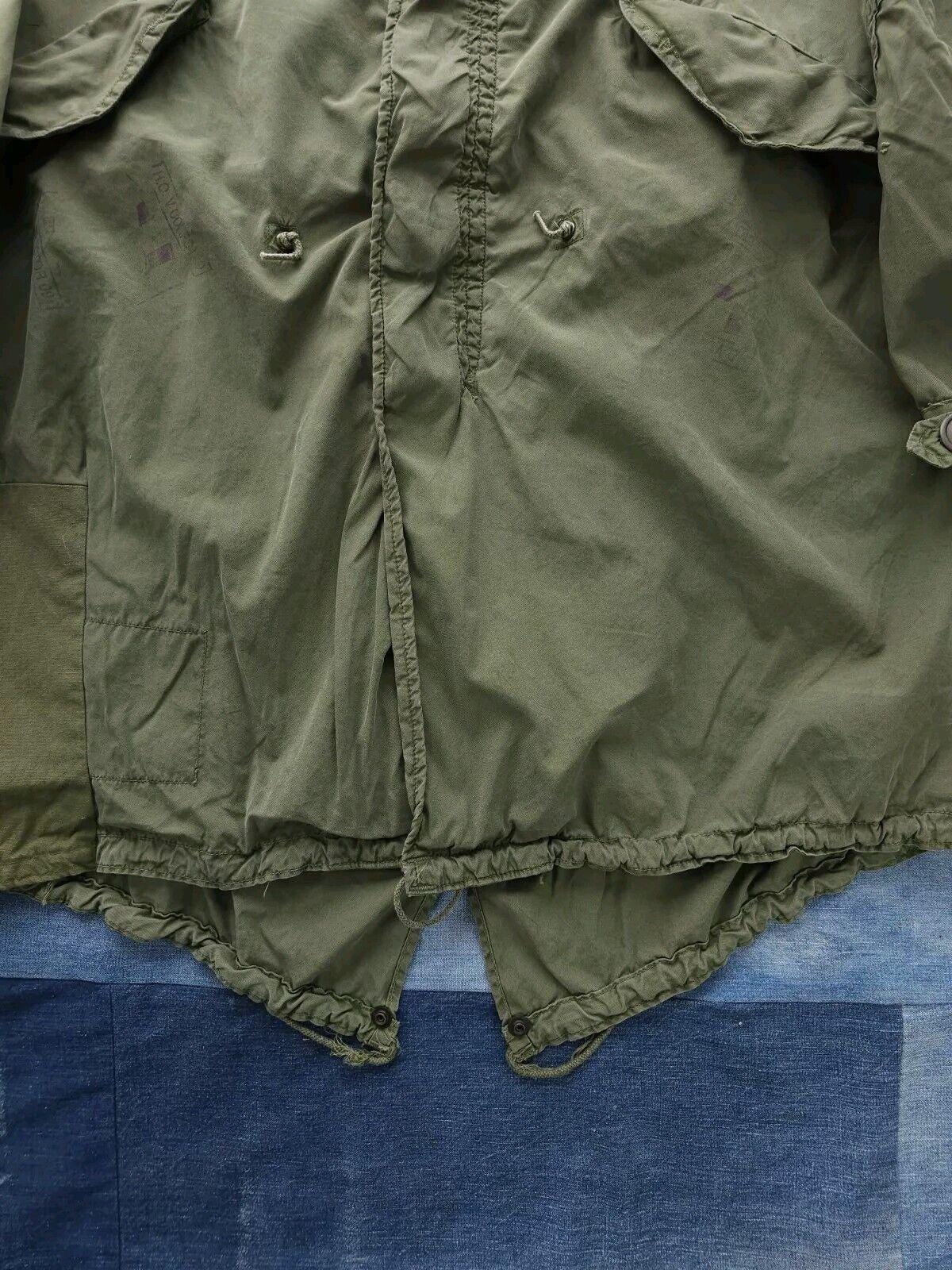 Vintage 1970s US Army M-65 Fishtail Parka Shell Jacket